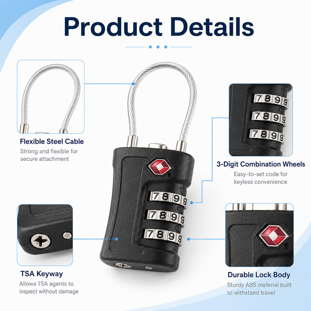 TSA Approved Luggage Lock 3 Di - đánh giá và giá Outdoor Sport Backpack