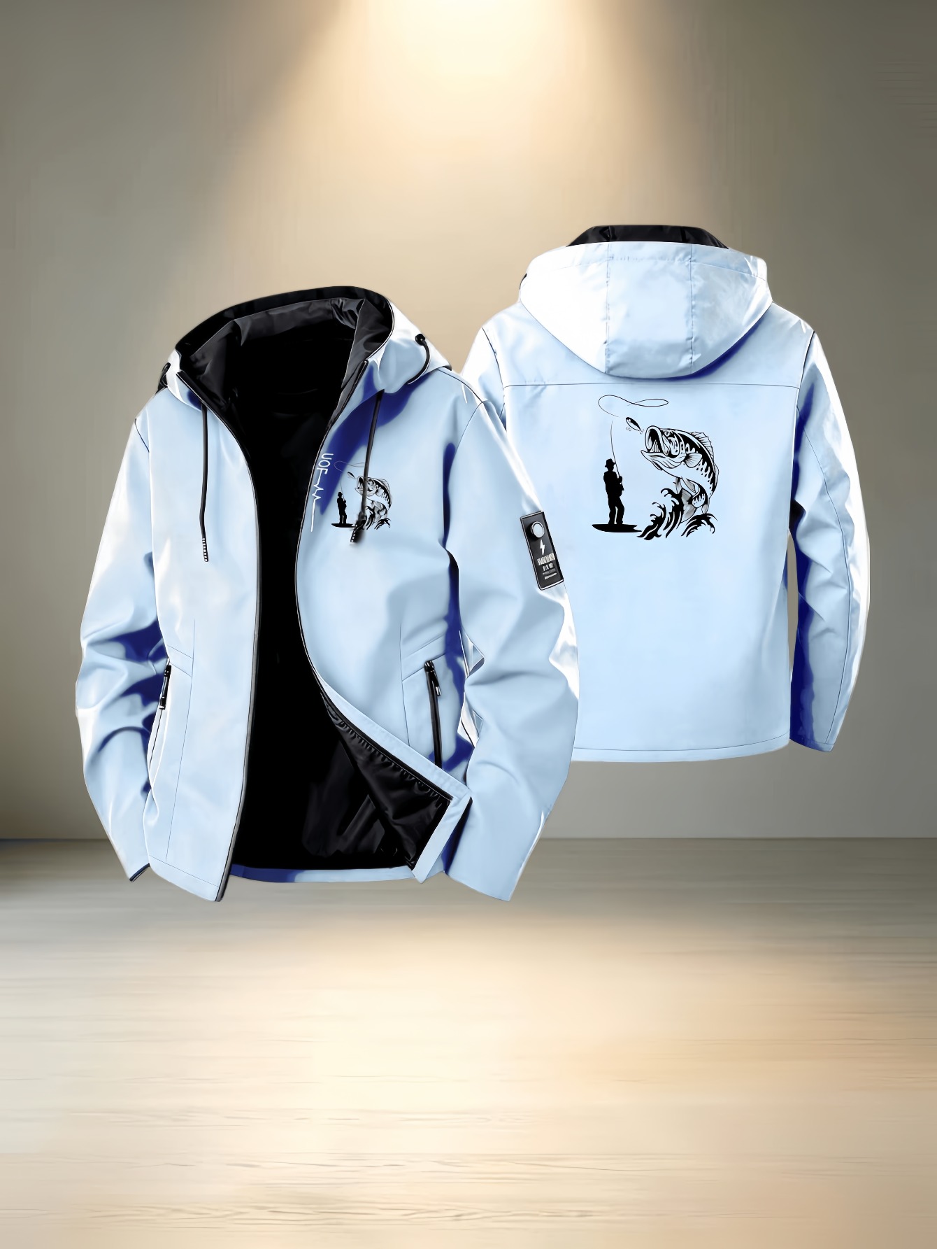 Printed hooded jacket, men's f - đánh giá và giá Outdoor Sport Jacket